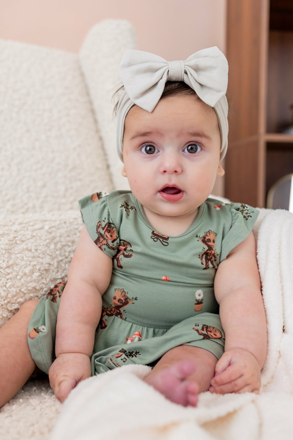 Twirl Bodysuit Dress in Groot | Kyte Baby