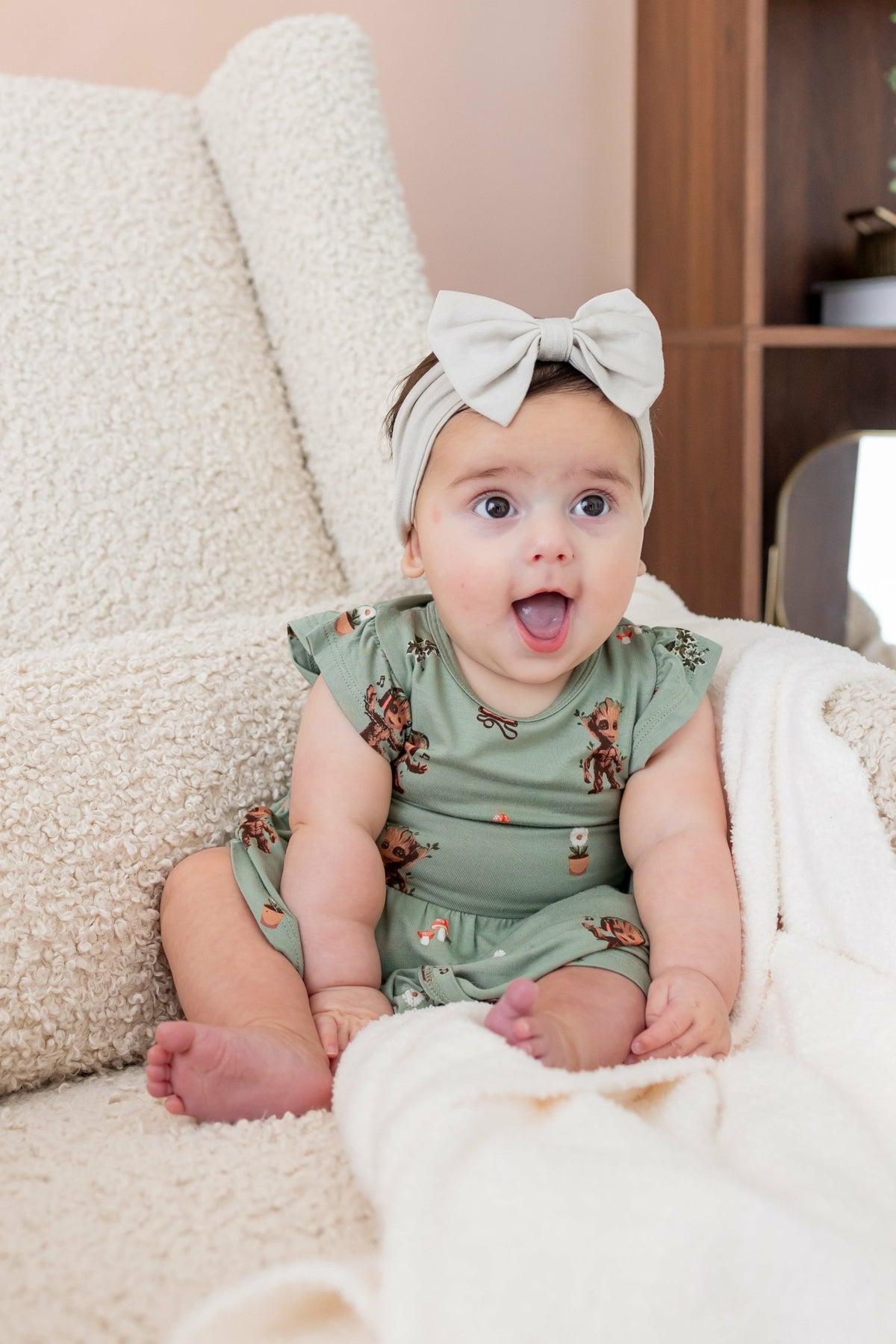 Twirl Bodysuit Dress in Groot | Kyte Baby
