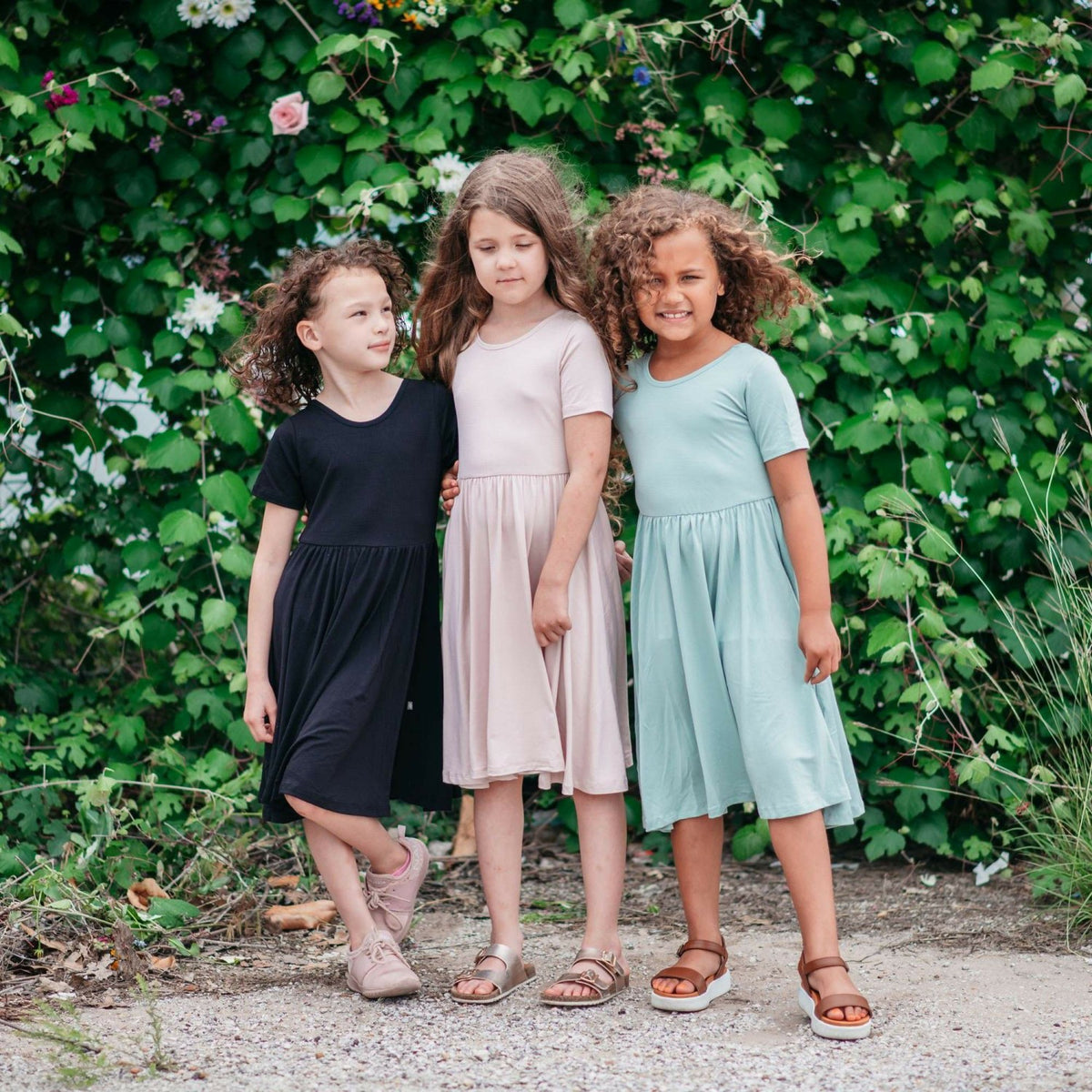 Girl's Twirl Dress in Midnight | Kyte Baby