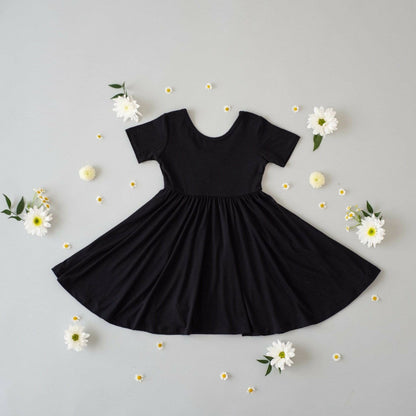 Girl's Twirl Dress in Midnight | Kyte Baby
