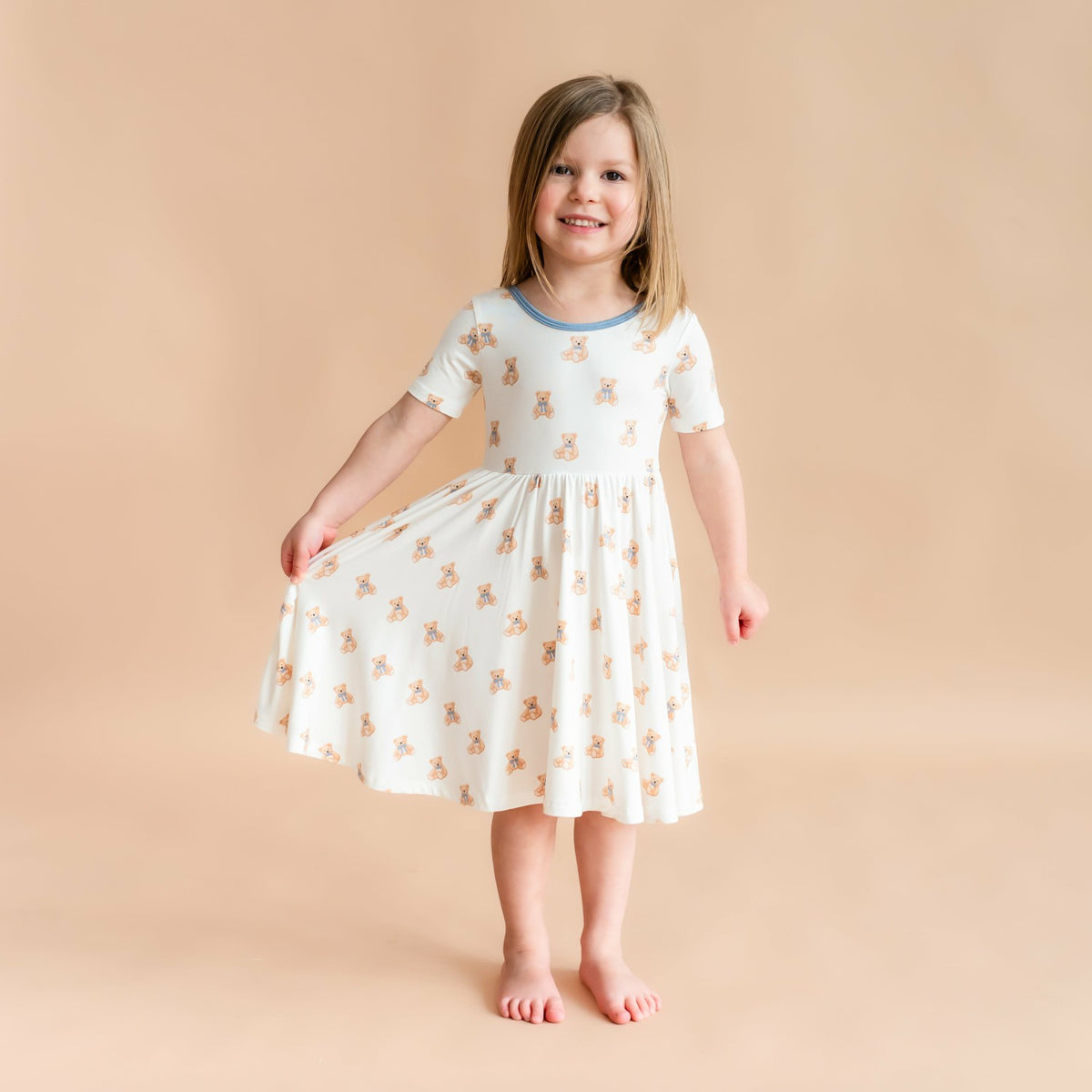Twirl Dress in Teddy Bear | Kyte Baby
