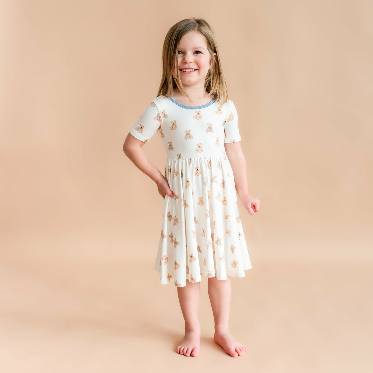 Twirl Dress in Teddy Bear | Kyte Baby