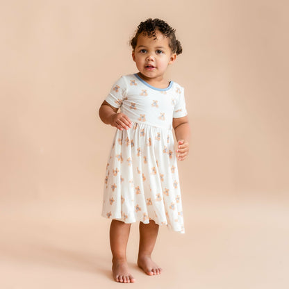 Twirl Dress in Teddy Bear | Kyte Baby