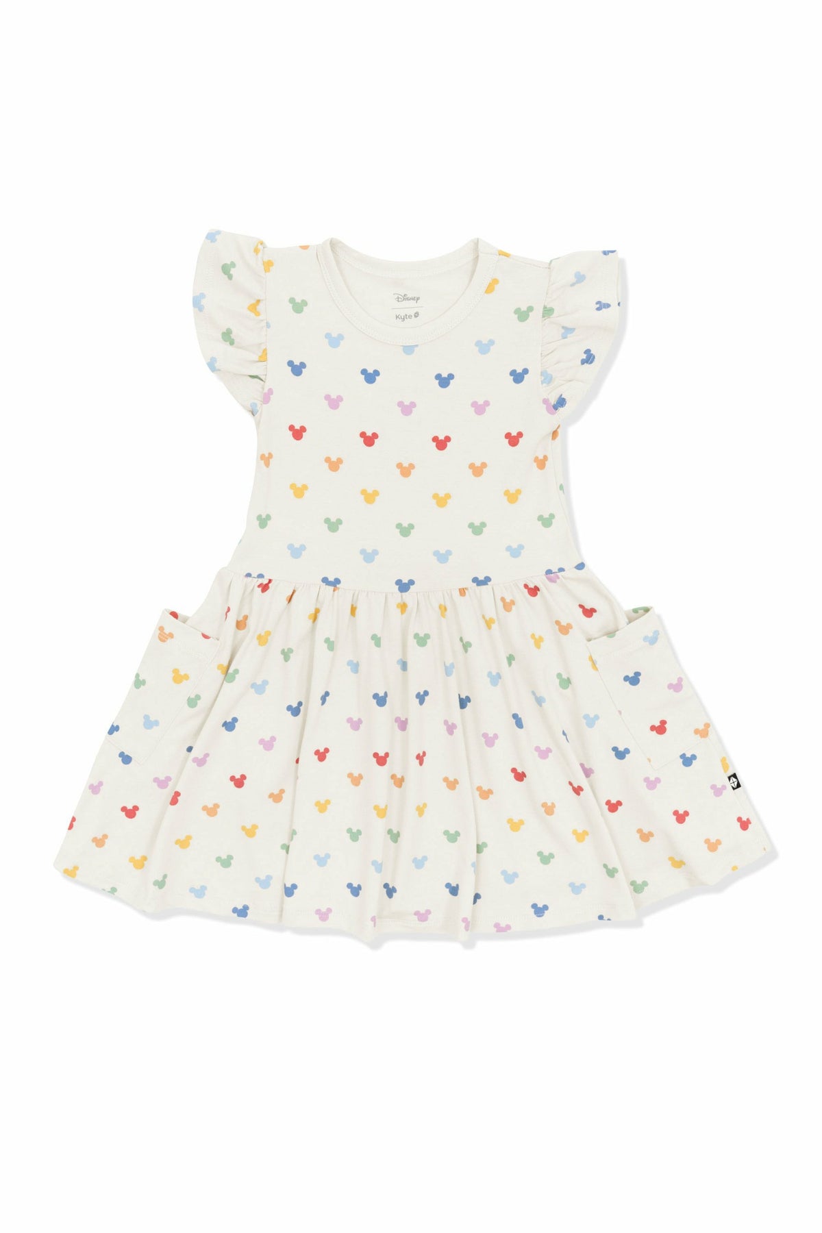 Pocket Dress in Pastel Mickey Mouse | Kyte Baby