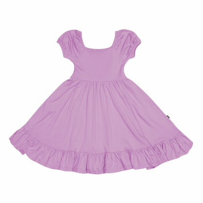 Puff Sleeve Twirl Dress in Poi | Kyte Baby