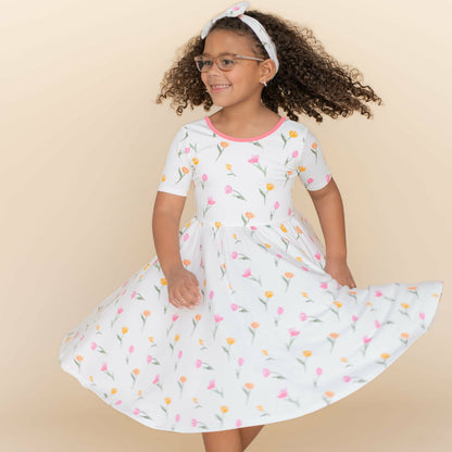 Twirl Dress in Tulip | Kyte Baby