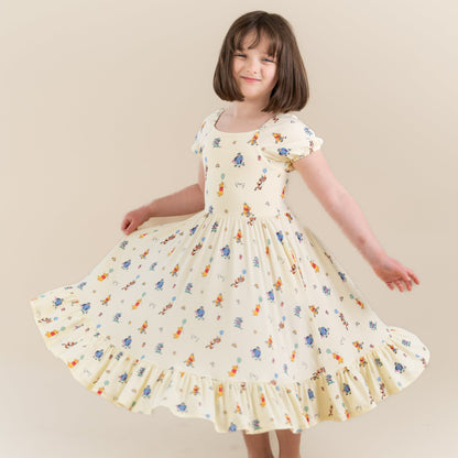 Puff Sleeve Twirl Dress in Winnie the Pooh Celebration | Kyte Baby
