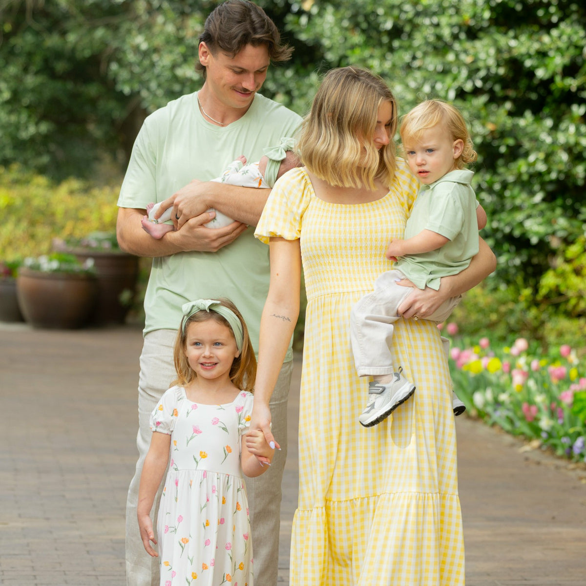 Puff Sleeve Twirl Dress in Tulip | Kyte Baby