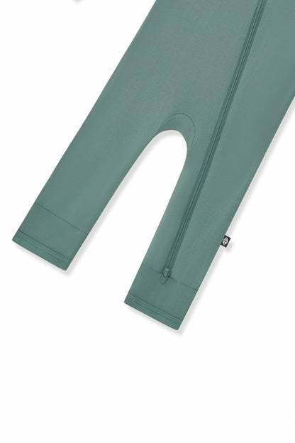 Zippered Romper in Pine | Kyte Baby