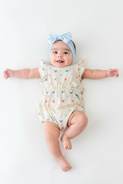 Bubble Romper in Pastel Mickey Mouse | Kyte Baby