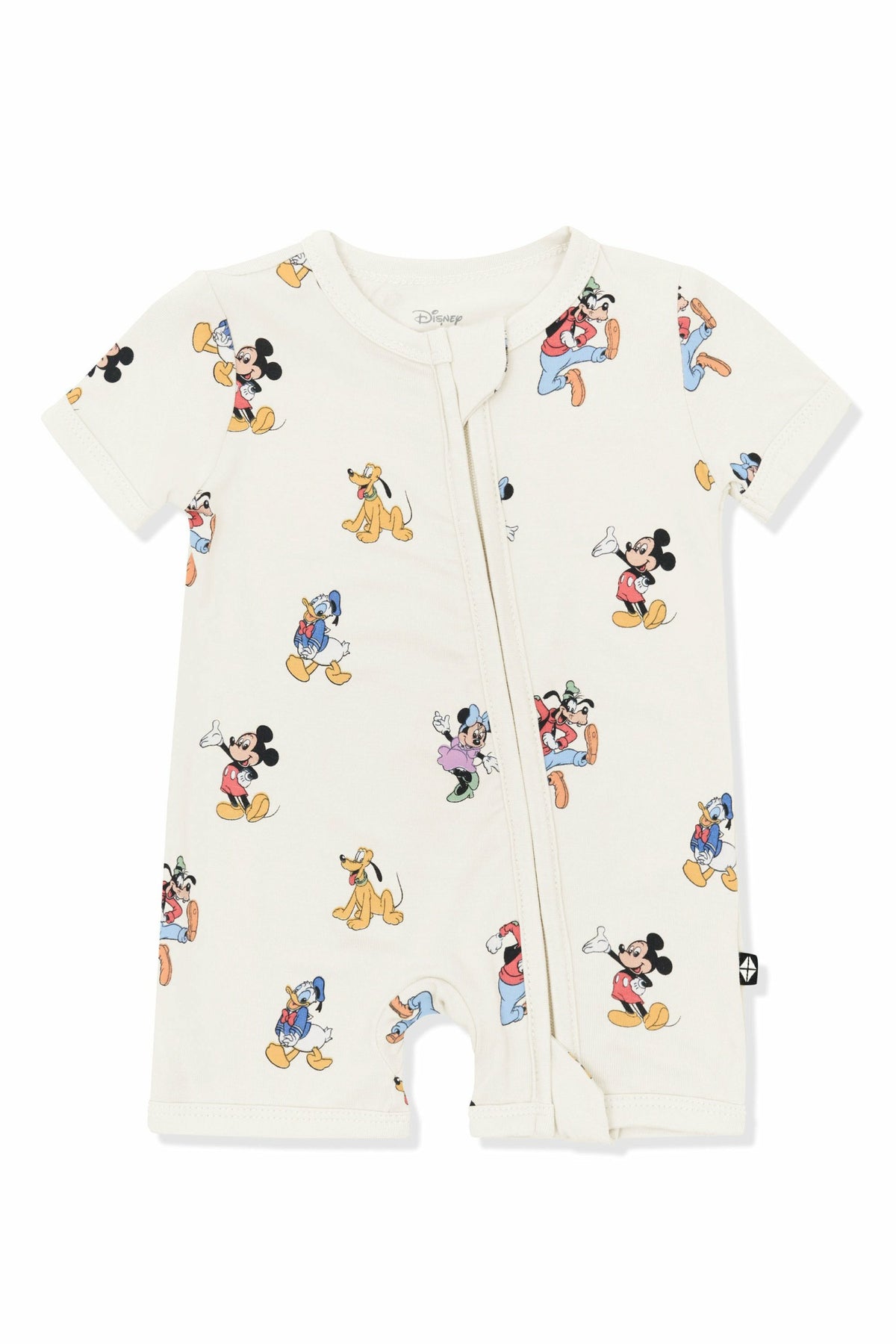 Zipper Shortall Romper in Mickey Mouse and Friends | Kyte Baby