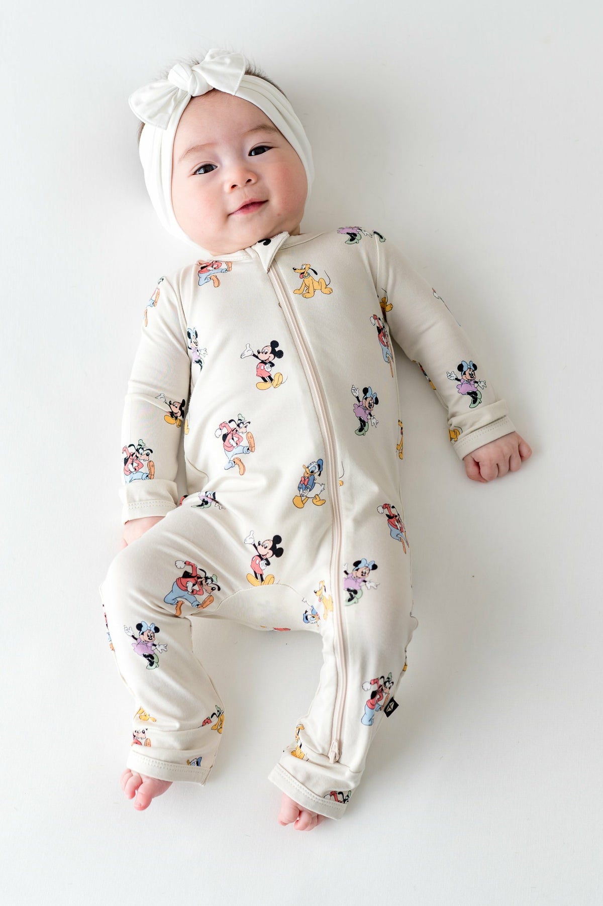 Zippered Romper in Mickey Mouse and Friends | Kyte Baby