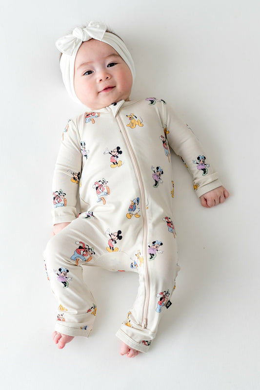 Zippered Romper in Mickey Mouse and Friends | Kyte Baby