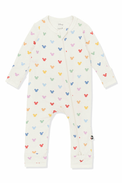 Zippered Romper in Pastel Mickey Mouse | Kyte Baby