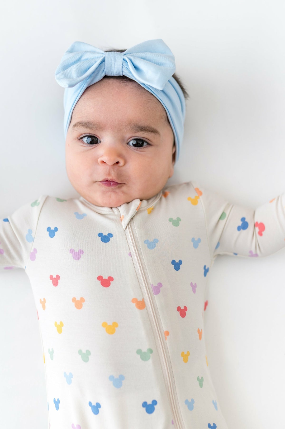 Zippered Romper in Pastel Mickey Mouse | Kyte Baby