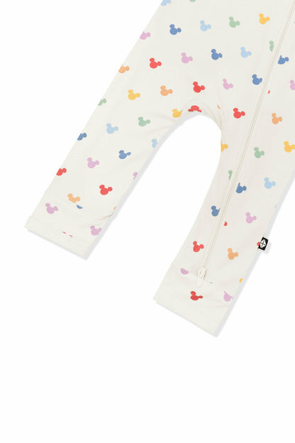 Zippered Romper in Pastel Mickey Mouse | Kyte Baby