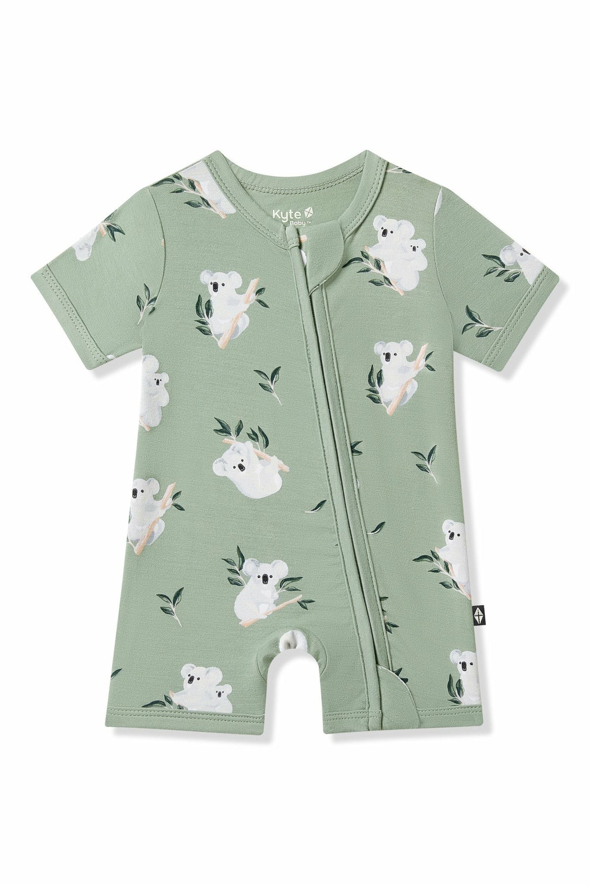 Zipper Shortall Romper in Koala | Kyte Baby