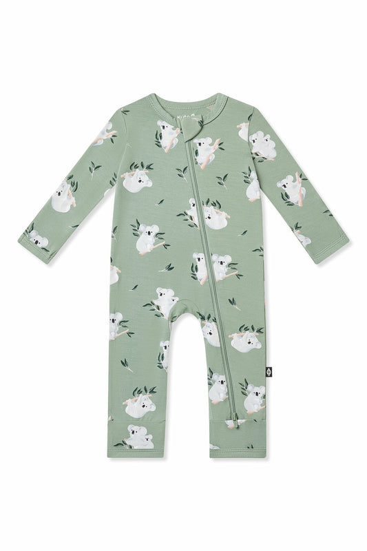 Zippered Romper in Koala | Kyte Baby