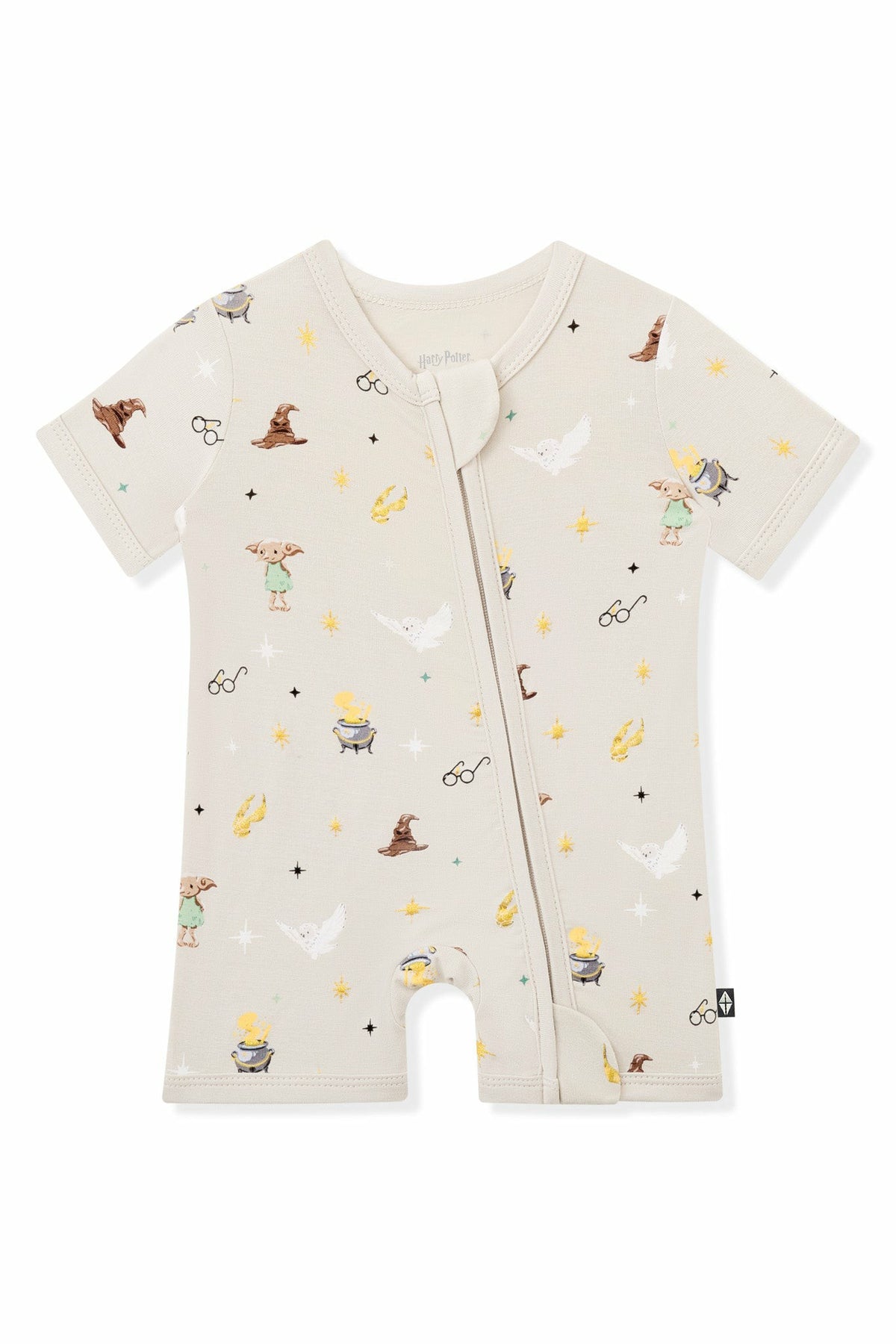 Zipper Shortall Romper in Starry Icon | Kyte Baby