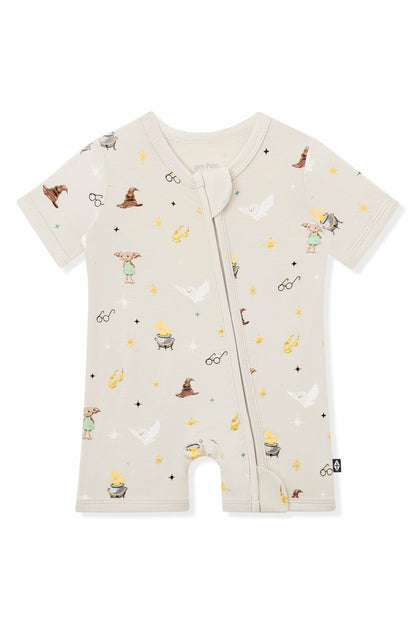 Zipper Shortall Romper in Starry Icon | Kyte Baby