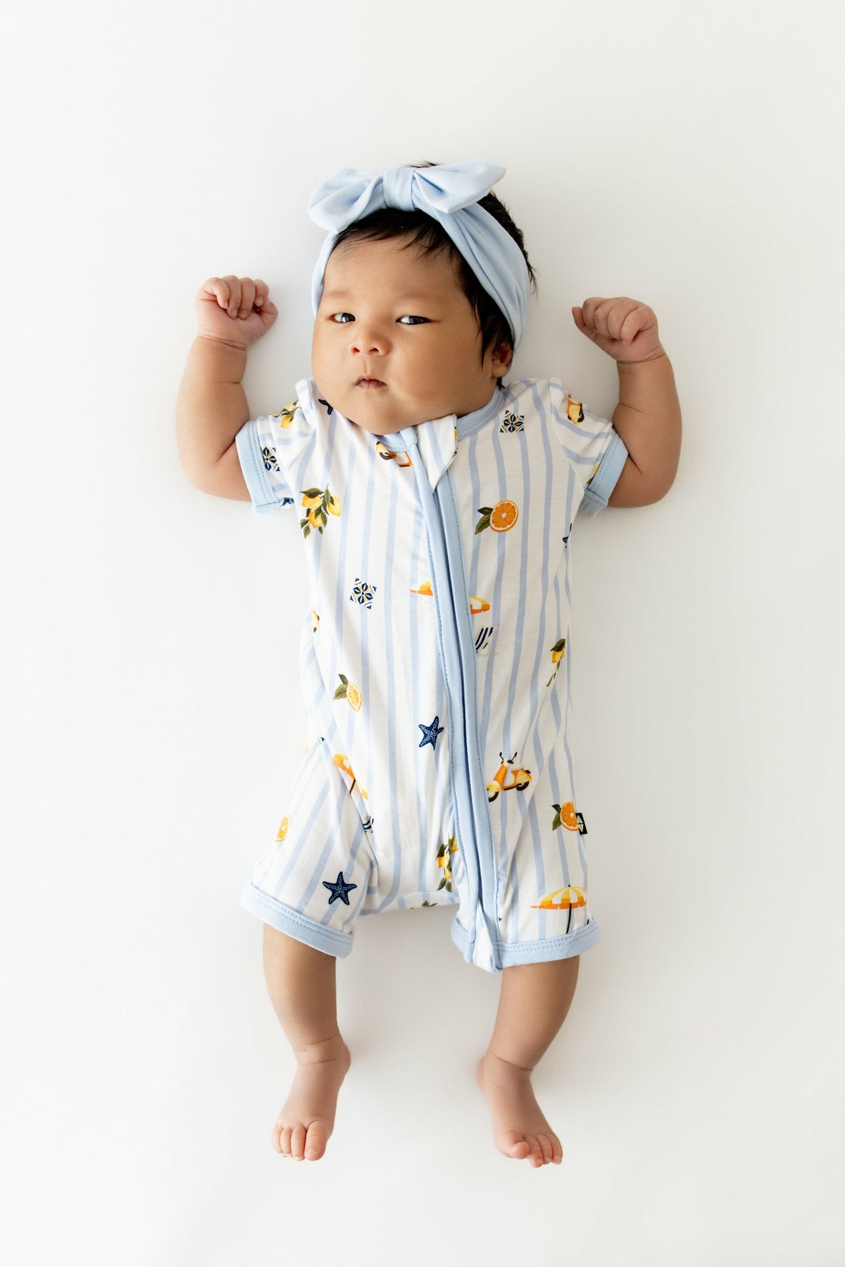 Zipper Shortall Romper in Amalfi Coast | Kyte Baby