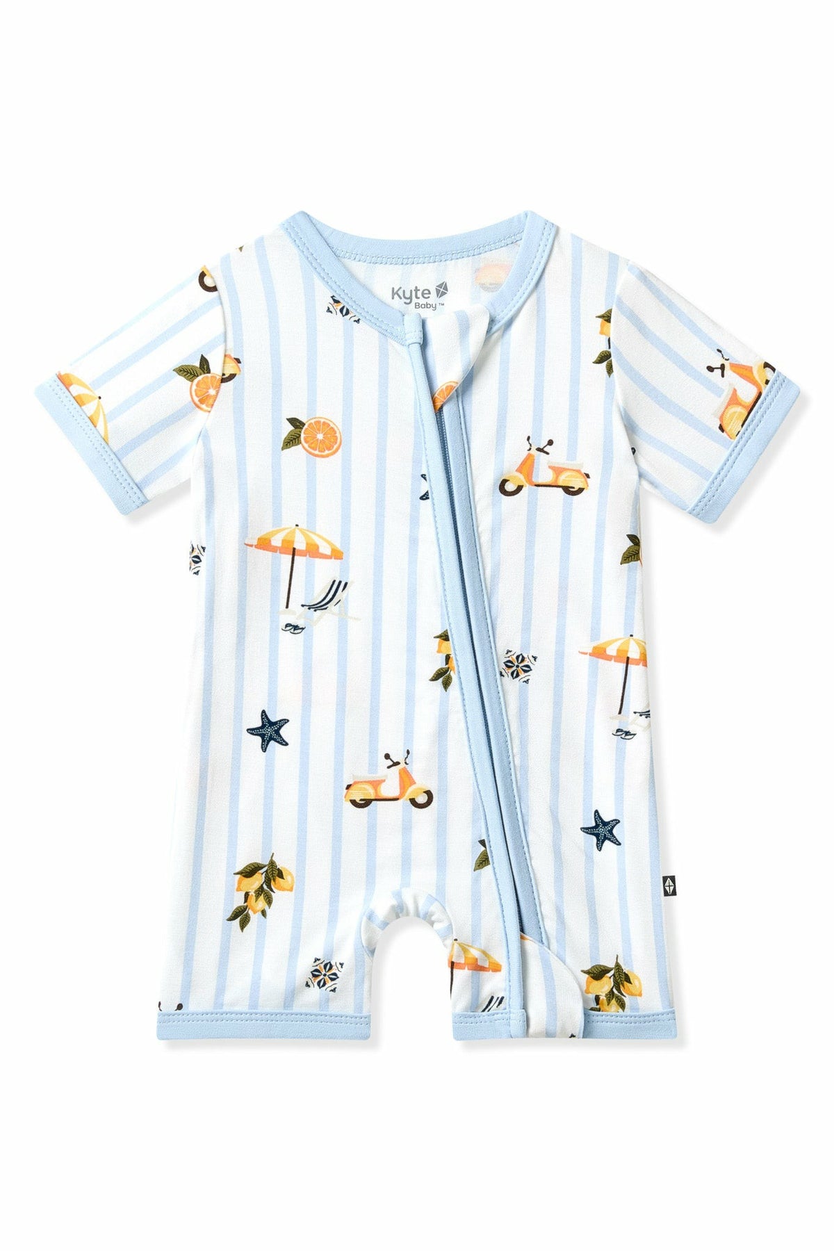 Zipper Shortall Romper in Amalfi Coast | Kyte Baby