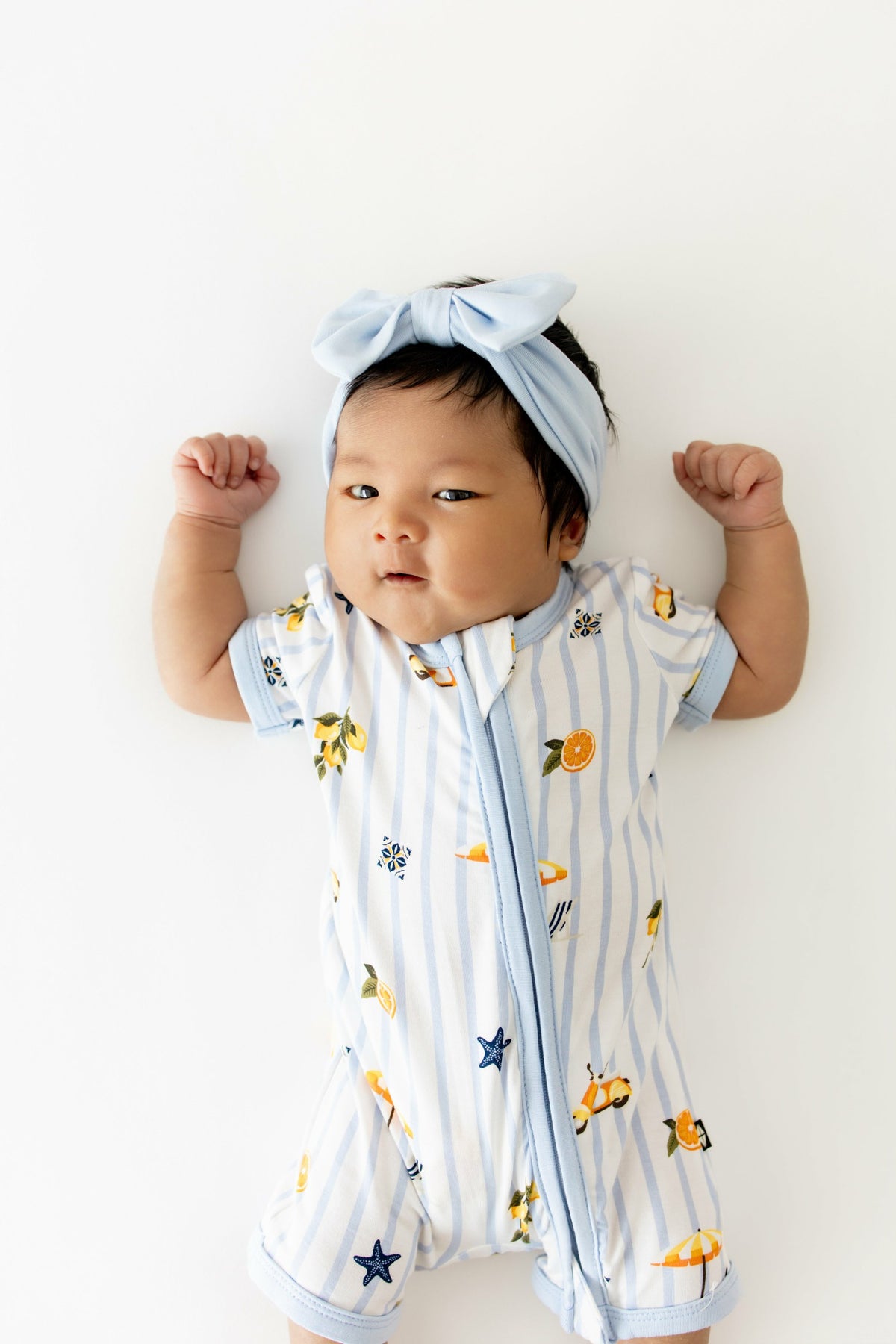 Zipper Shortall Romper in Amalfi Coast | Kyte Baby