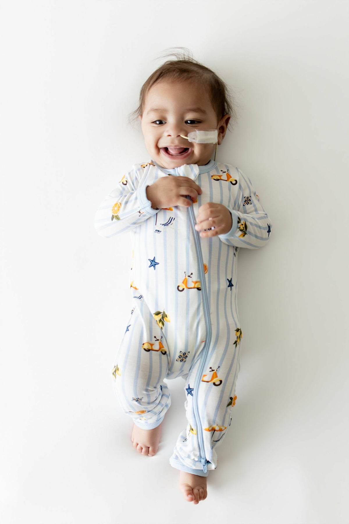 Zippered Romper in Amalfi Coast | Kyte Baby