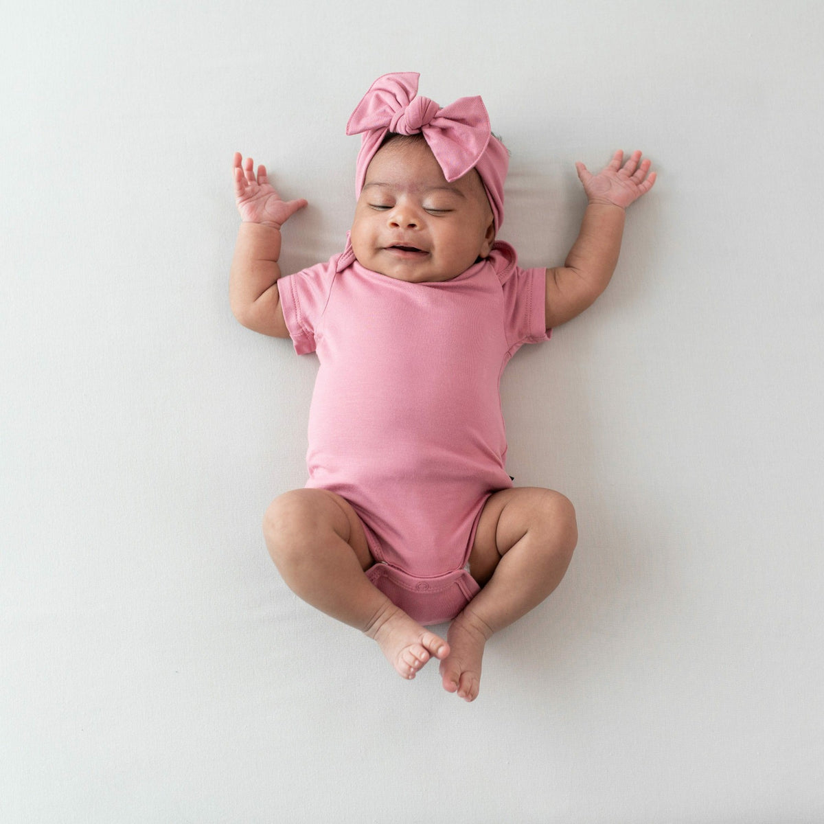 Knotted Bow Headband in Apple Blossom | Kyte Baby