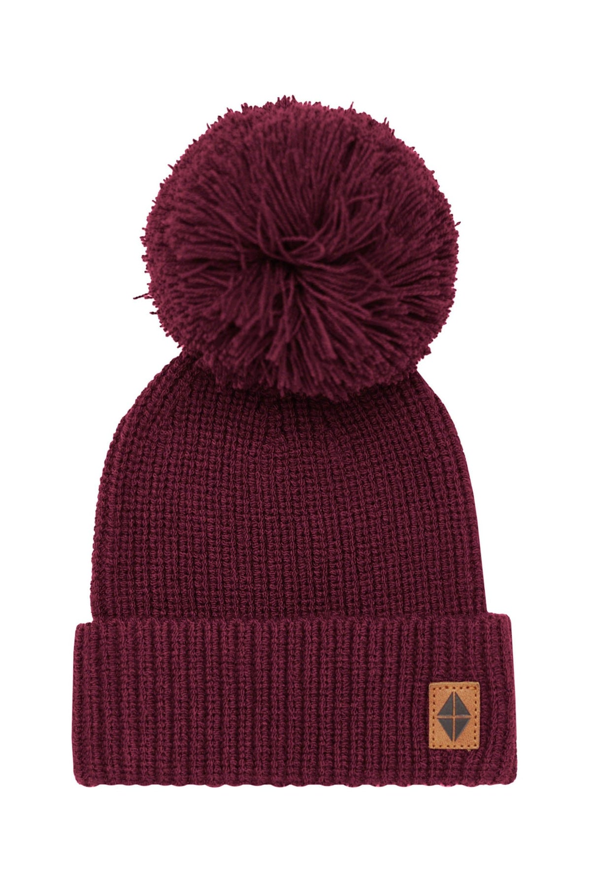 Chunky Knit Pom Beanie in Burgundy | Kyte Baby