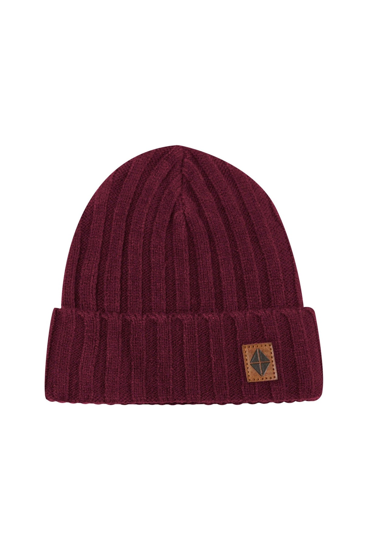 Chunky Knit Ribbed Beanie in Burgundy | Kyte Baby