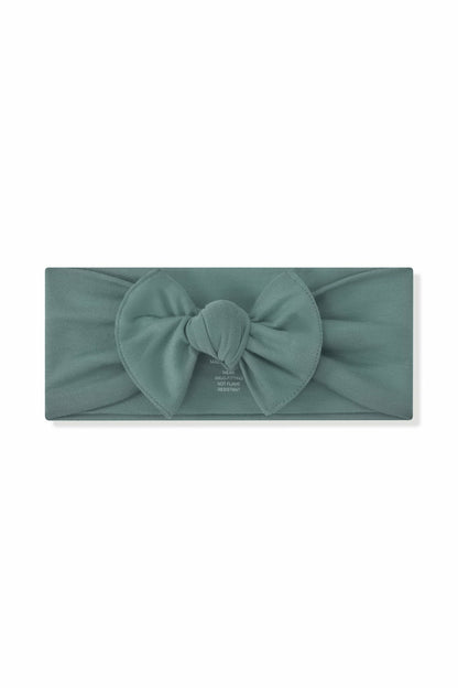 Knotted Bow Headband in Pine | Kyte Baby