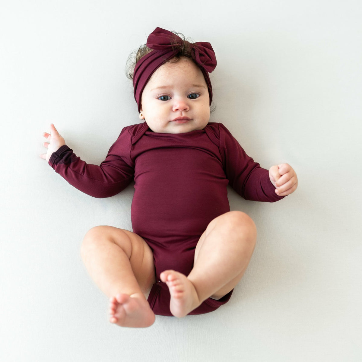Bow Headband in Burgundy | Kyte Baby