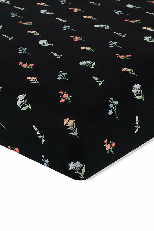 Twin Sheet in Midnight Wildflower | Kyte Baby