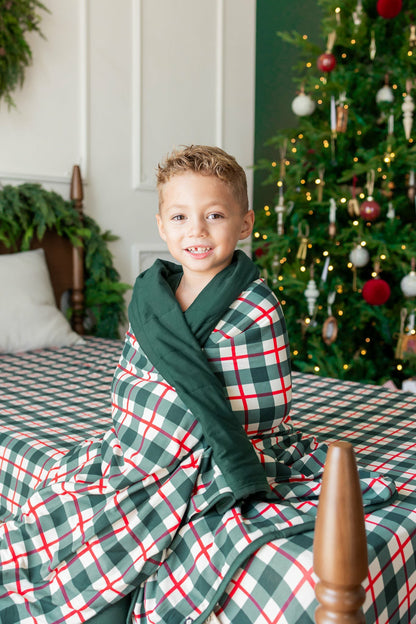 Twin Sheet in Holiday Plaid | Kyte Baby