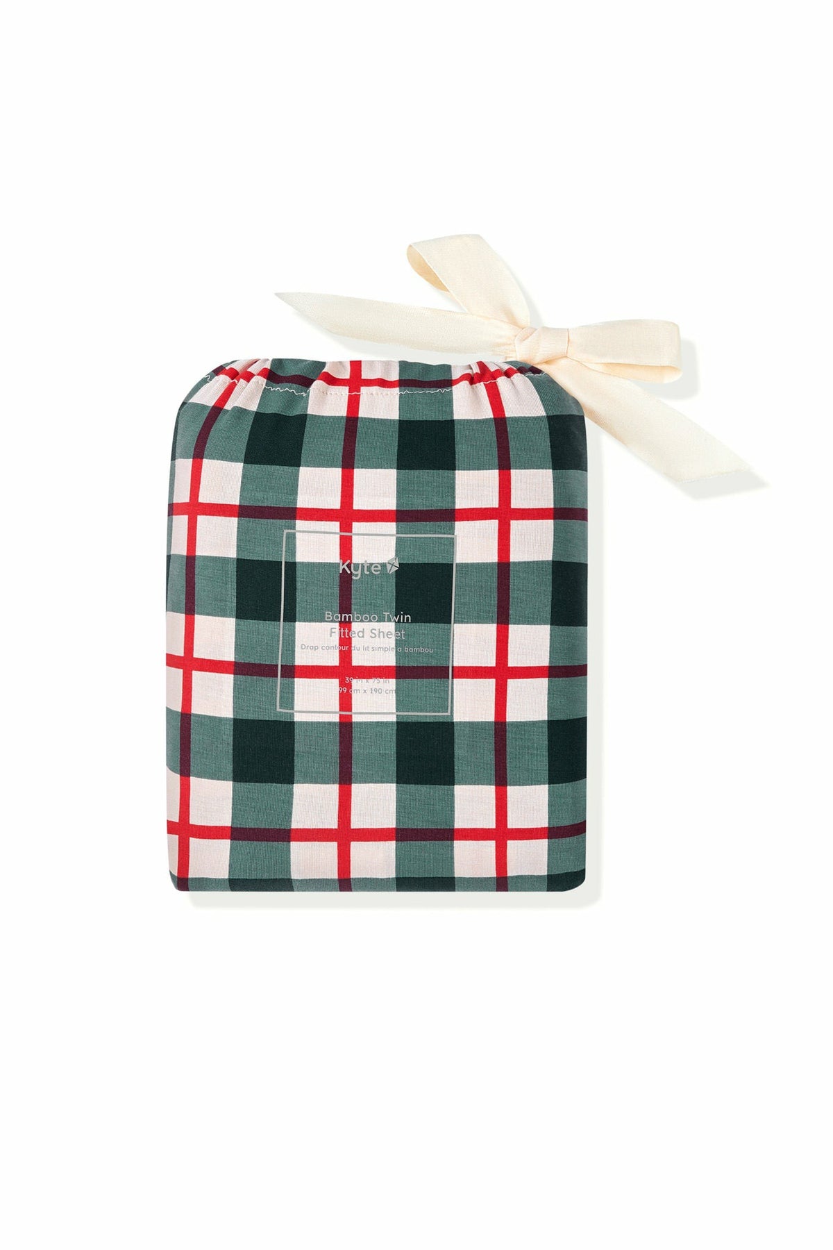 Twin Sheet in Holiday Plaid | Kyte Baby