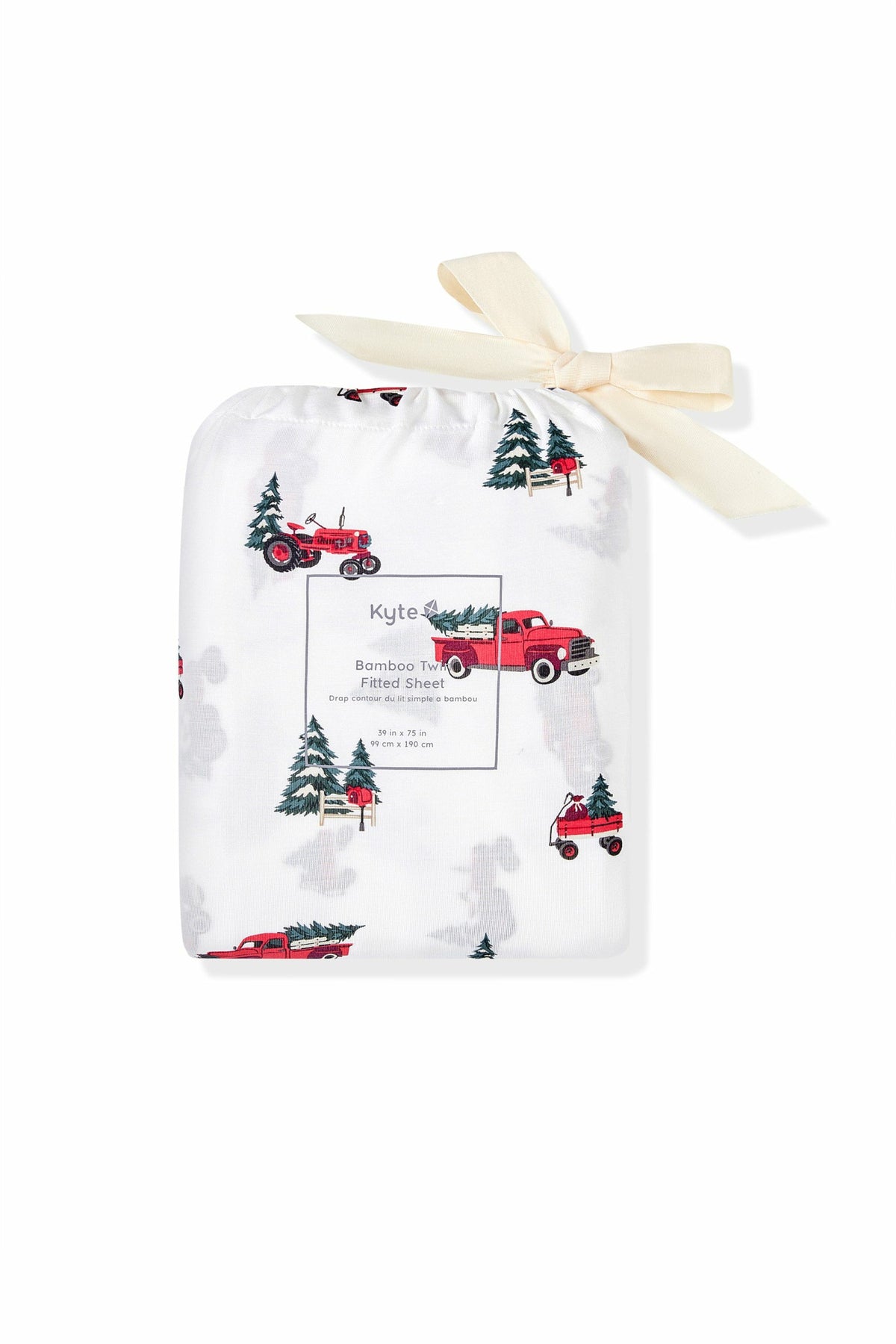 Twin Sheet in Holiday Tree Farm | Kyte Baby