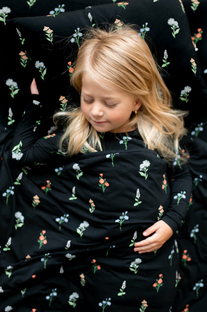Toddler Pillowcase in Midnight Wildflower | Kyte Baby