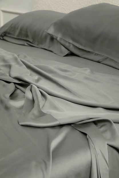 Bamboo Sateen Pillowcase Set in Ash | Kyte Baby