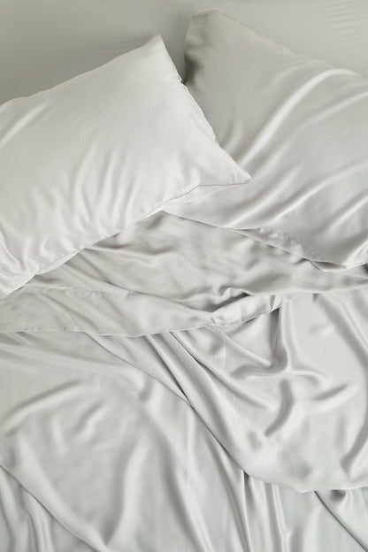 Bamboo Sateen Pillowcase Set in Dove Gray | Kyte Baby