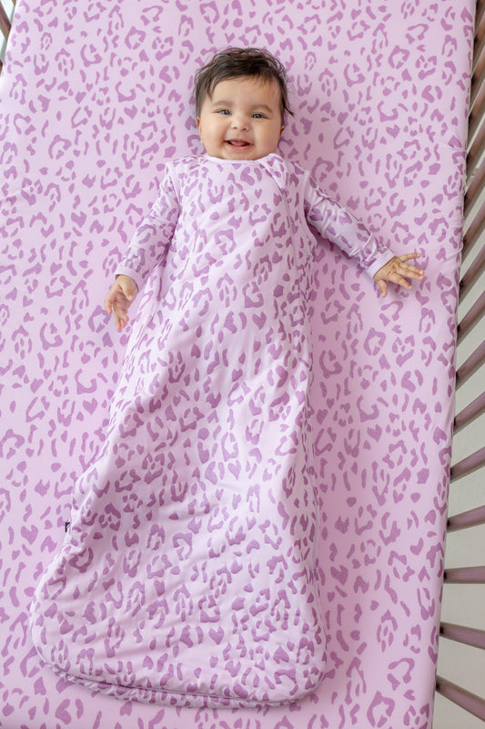 Sleep Bag in Thistle Leopard 1.0 | Kyte Baby