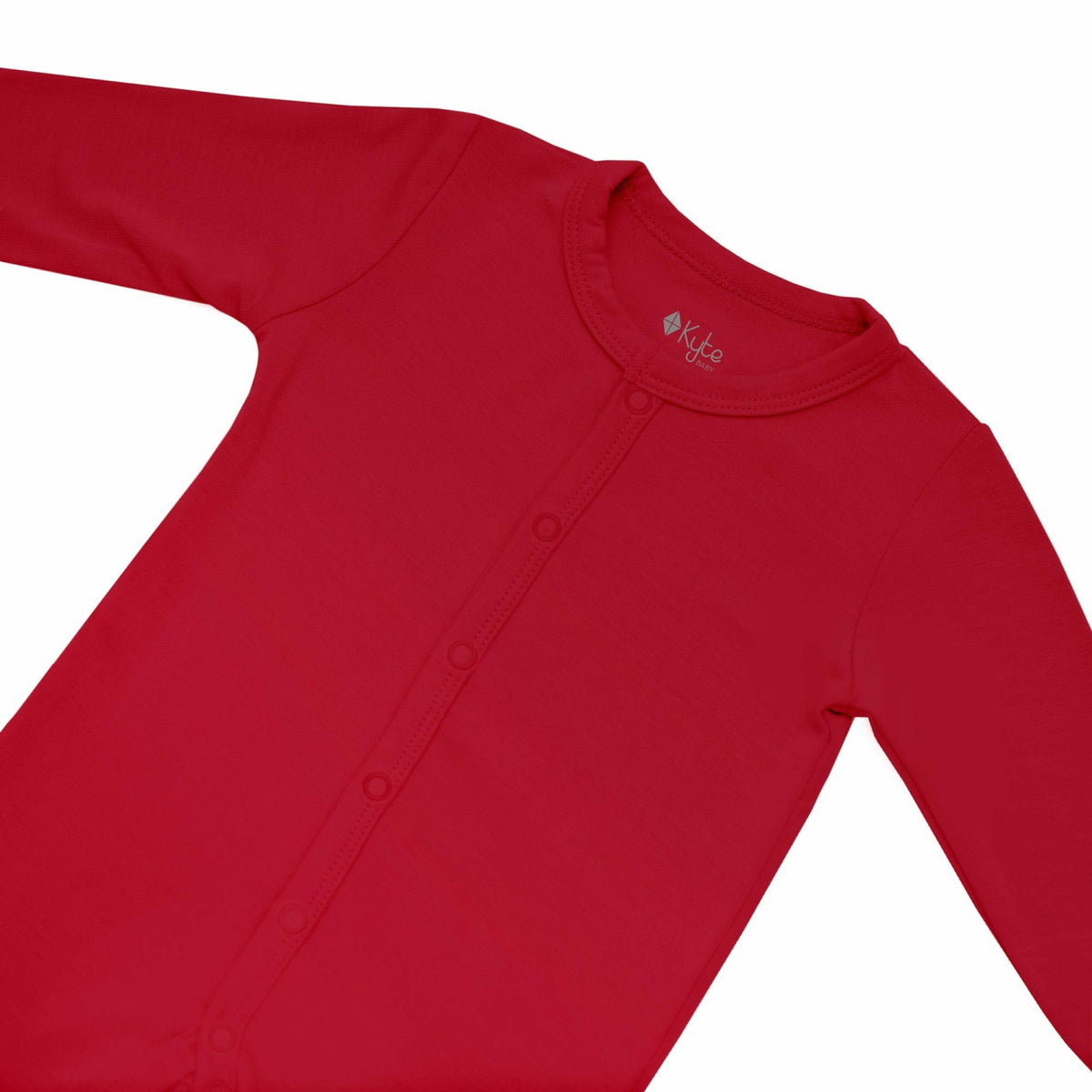 Bamboo Footie in Cardinal Red | Kyte Baby