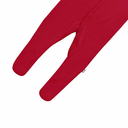 Bamboo Footie in Cardinal Red | Kyte Baby