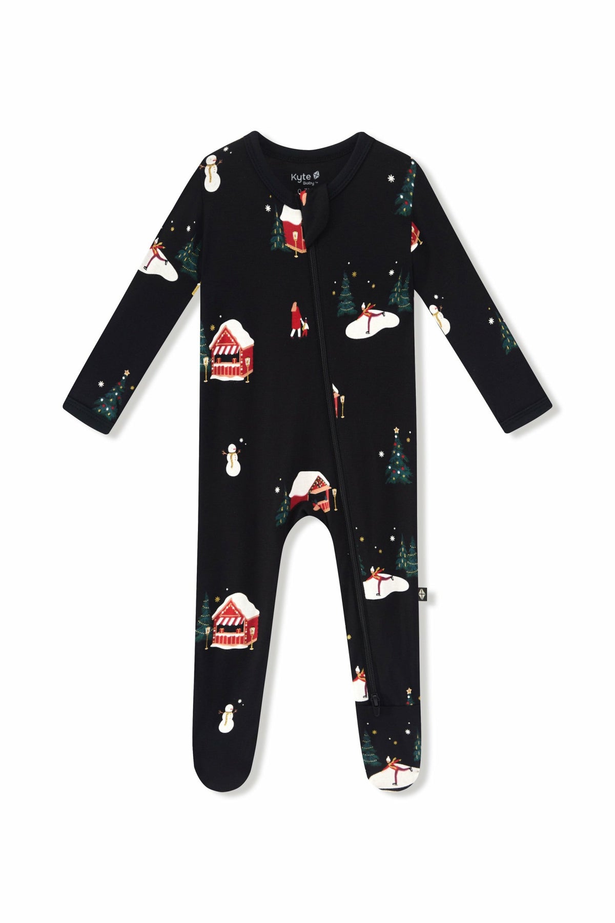 Zippered Footie in Winter Wonderland | Kyte Baby