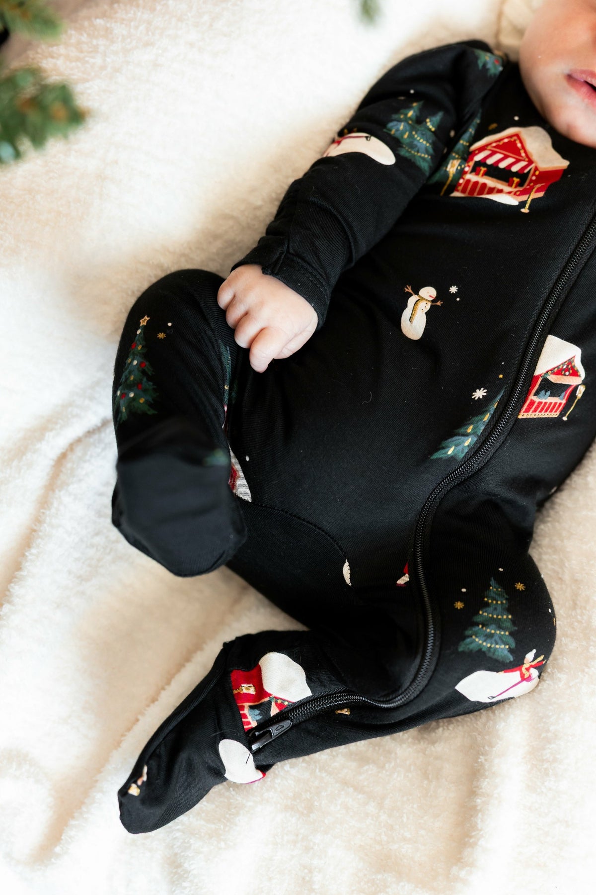 Zippered Footie in Winter Wonderland | Kyte Baby