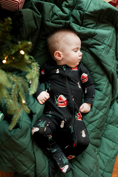 Zippered Footie in Winter Wonderland | Kyte Baby