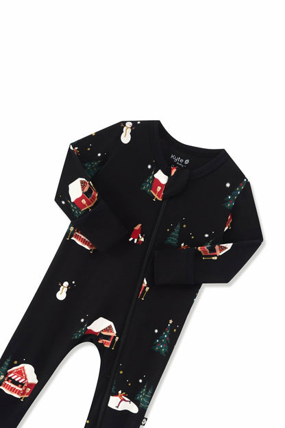 Zippered Footie in Winter Wonderland | Kyte Baby