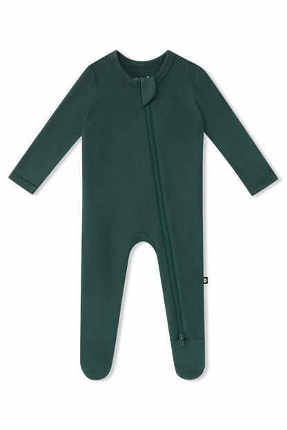 Zippered Footie in Cypress | Kyte Baby