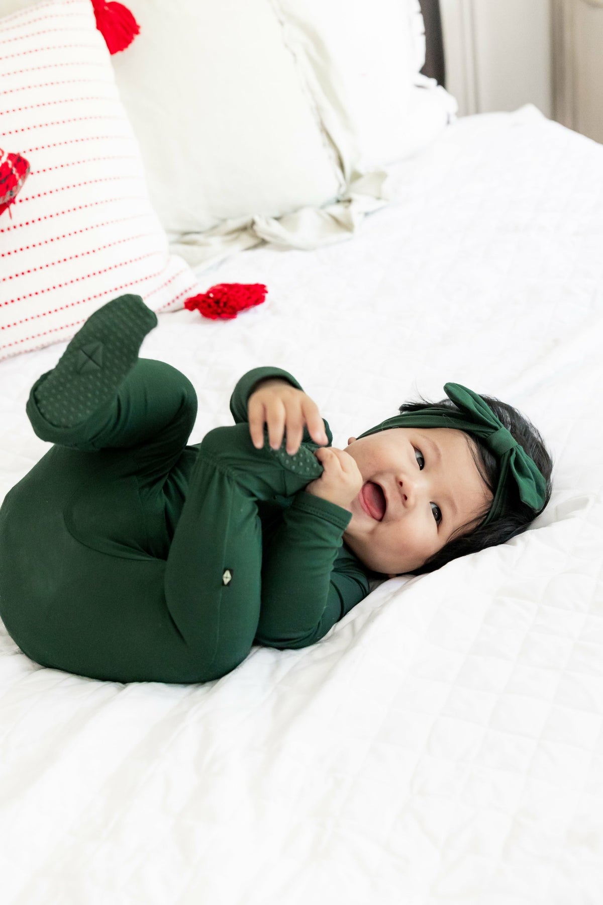 Zippered Footie in Cypress | Kyte Baby