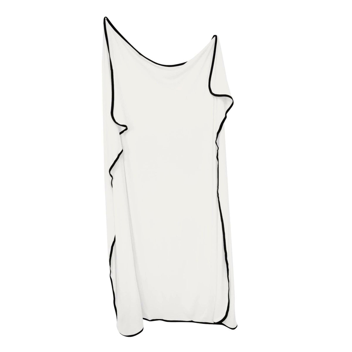 Swaddle Blanket in Cloud with Midnight Trim | Kyte Baby